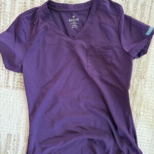 Med Couture Women's Deep Purple V-Neck Tee and Women’s Jogger Pant